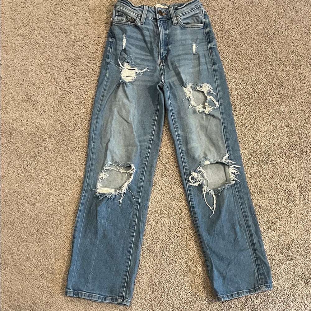 SO Light Wash High-Rise Baggy Dad Jean